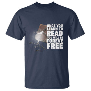 Frederick Douglass Freedom Quote T Shirt Once You Learn To Read TS12 Navy Print Your Wear