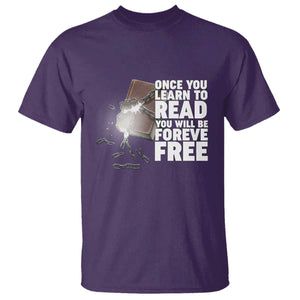 Frederick Douglass Freedom Quote T Shirt Once You Learn To Read TS12 Purple Print Your Wear