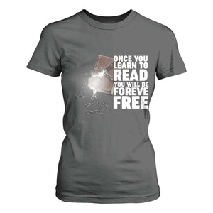 Frederick Douglass Freedom Quote T Shirt For Women Once You Learn To Read TS12 Dark Heather Print Your Wear