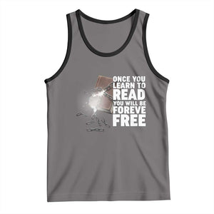 Frederick Douglass Freedom Quote Tank Top Once You Learn To Read TS12 Deep Heather Black Print Your Wear