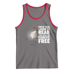 Frederick Douglass Freedom Quote Tank Top Once You Learn To Read TS12 Deep Heather Red Print Your Wear