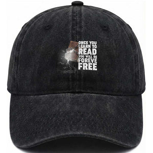 Frederick Douglass Freedom Quote Washed Cotton Baseball Cap Once You Learn To Read TS12 Print Your Wear