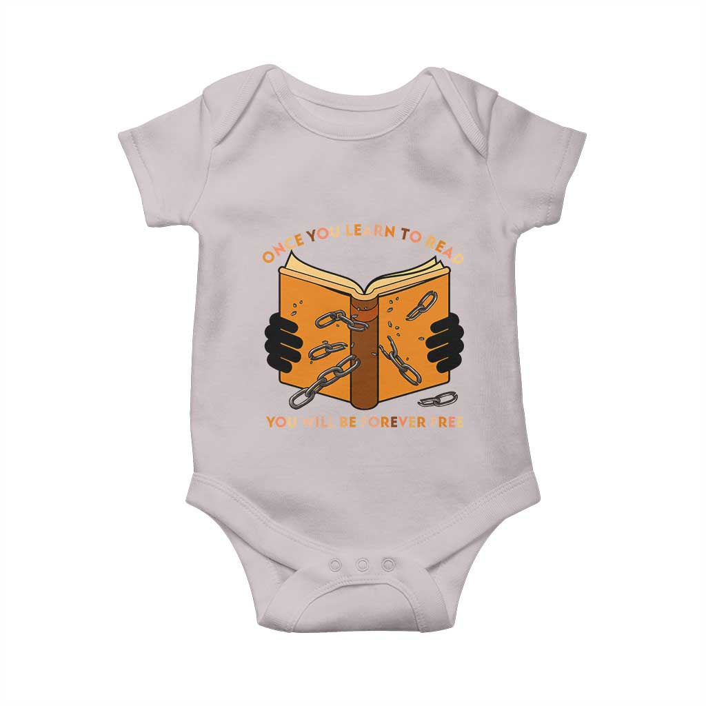 Breaking Every Chain Education Baby Onesie Frederick Douglass Quote TS12 Ice Gray Print Your Wear