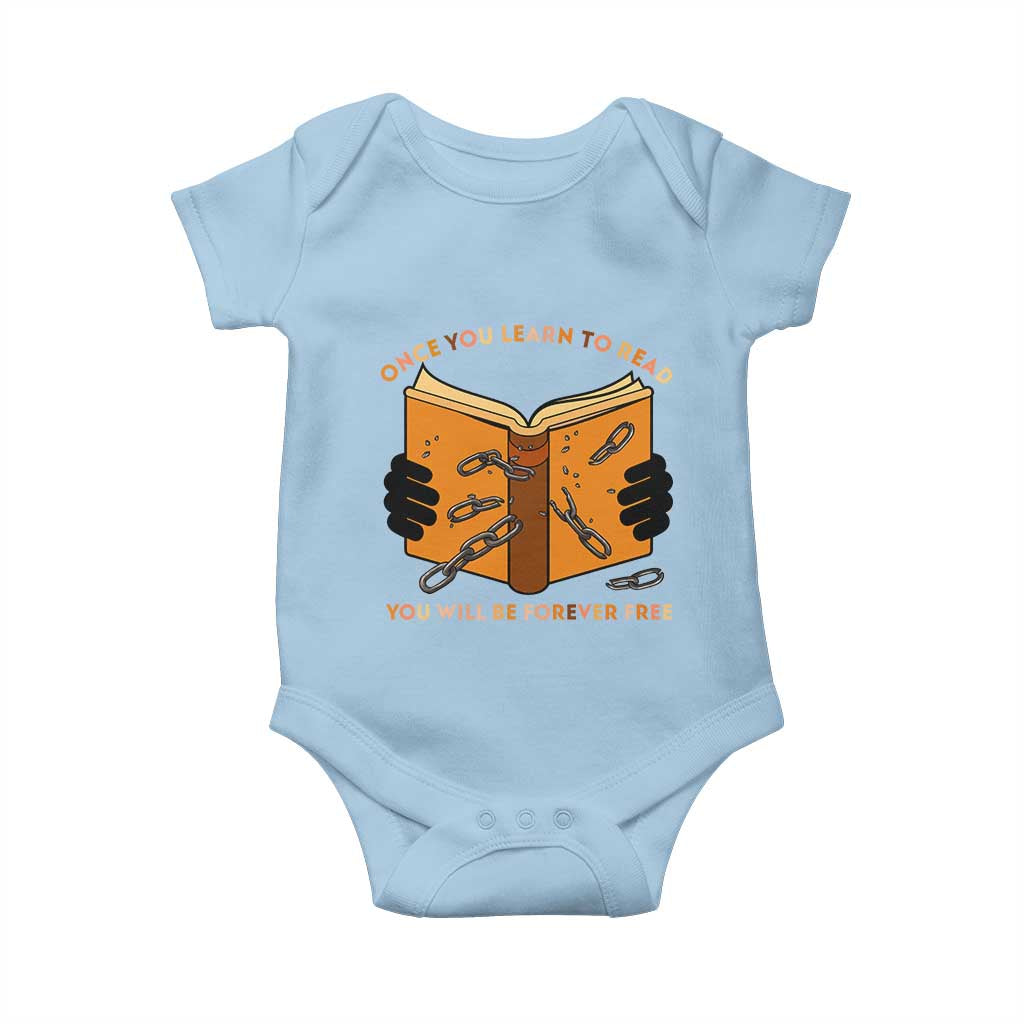 Breaking Every Chain Education Baby Onesie Frederick Douglass Quote TS12 Light Blue Print Your Wear