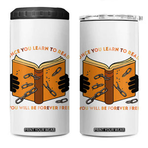 Breaking Every Chain Education 4 in 1 Can Cooler Tumbler Frederick Douglass Quote TS12 One Size: 16 oz White Print Your Wear
