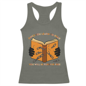 Breaking Every Chain Education Racerback Tank Top Frederick Douglass Quote TS12 Military Green Print Your Wear