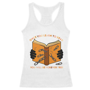 Breaking Every Chain Education Racerback Tank Top Frederick Douglass Quote TS12 White Print Your Wear