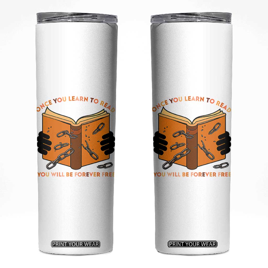 Breaking Every Chain Education Skinny Tumbler Frederick Douglass Quote TS12 White Print Your Wear