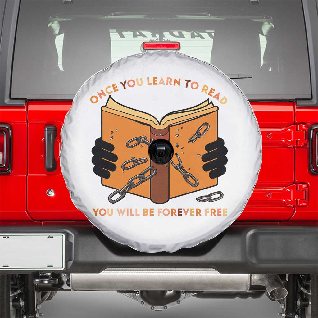 Breaking Every Chain Education Spare Tire Cover Frederick Douglass Quote TS12 White Print Your Wear