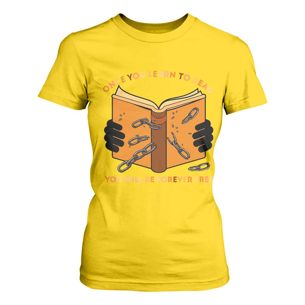 Breaking Every Chain Education T Shirt For Women Frederick Douglass Quote TS12 Daisy Print Your Wear