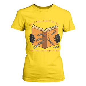 Breaking Every Chain Education T Shirt For Women Frederick Douglass Quote TS12 Daisy Print Your Wear