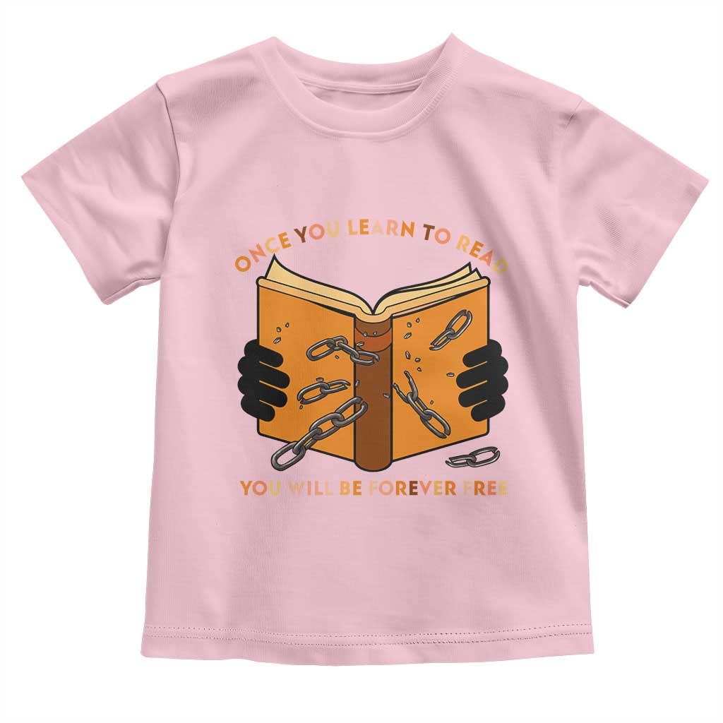 Breaking Every Chain Education Toddler T Shirt Frederick Douglass Quote TS12 Light Pink Print Your Wear