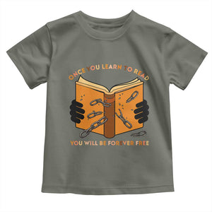 Breaking Every Chain Education Toddler T Shirt Frederick Douglass Quote TS12 Military Green Print Your Wear