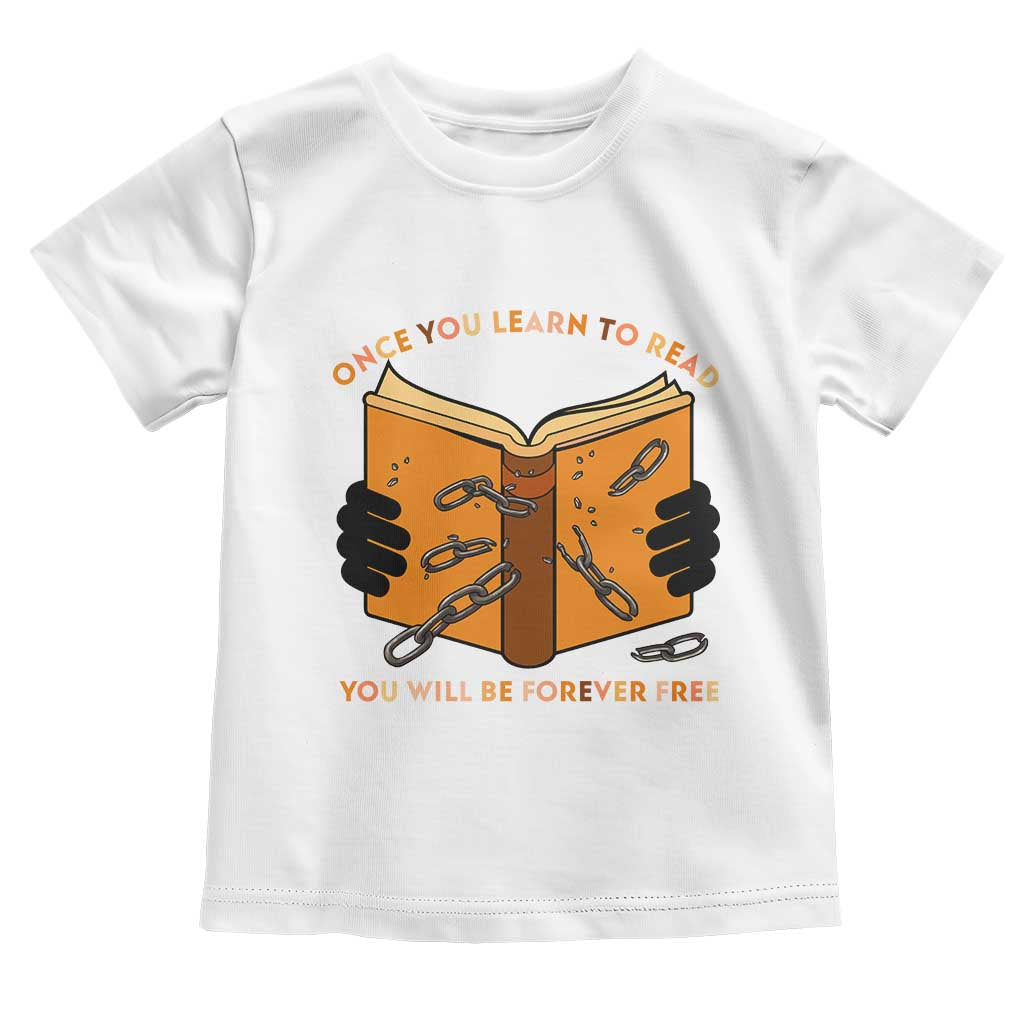Breaking Every Chain Education Toddler T Shirt Frederick Douglass Quote TS12 White Print Your Wear