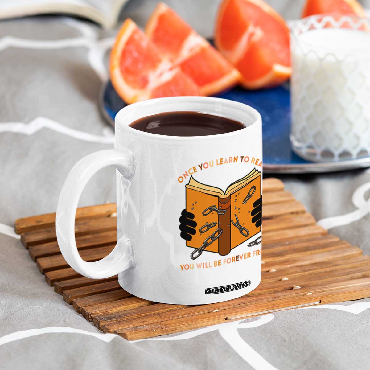 Breaking Every Chain Education Coffee Mug Frederick Douglass Quote TS12 Print Your Wear