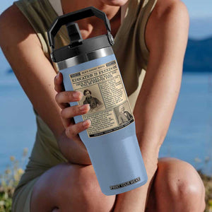 Education Is Freedom Newspaper Flip Straw Tumbler Frederick Douglass Black History Month Gift TS12 One Size: 30 oz Light Blue Print Your Wear
