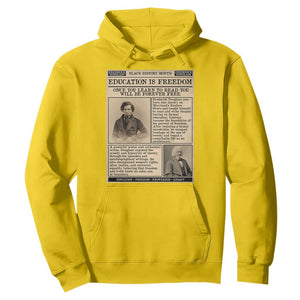 Education Is Freedom Newspaper Hoodie Frederick Douglass Black History Month Gift TS12 Daisy Print Your Wear