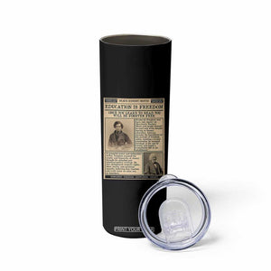 Education Is Freedom Newspaper Skinny Tumbler Frederick Douglass Black History Month Gift TS12 Print Your Wear