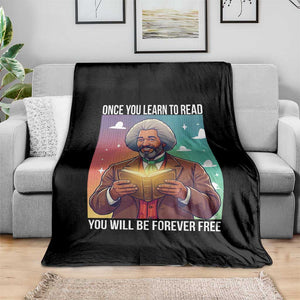 Frederick Douglass Reading And Freedom Throw Blanket African American Heritage TS12 Print Your Wear