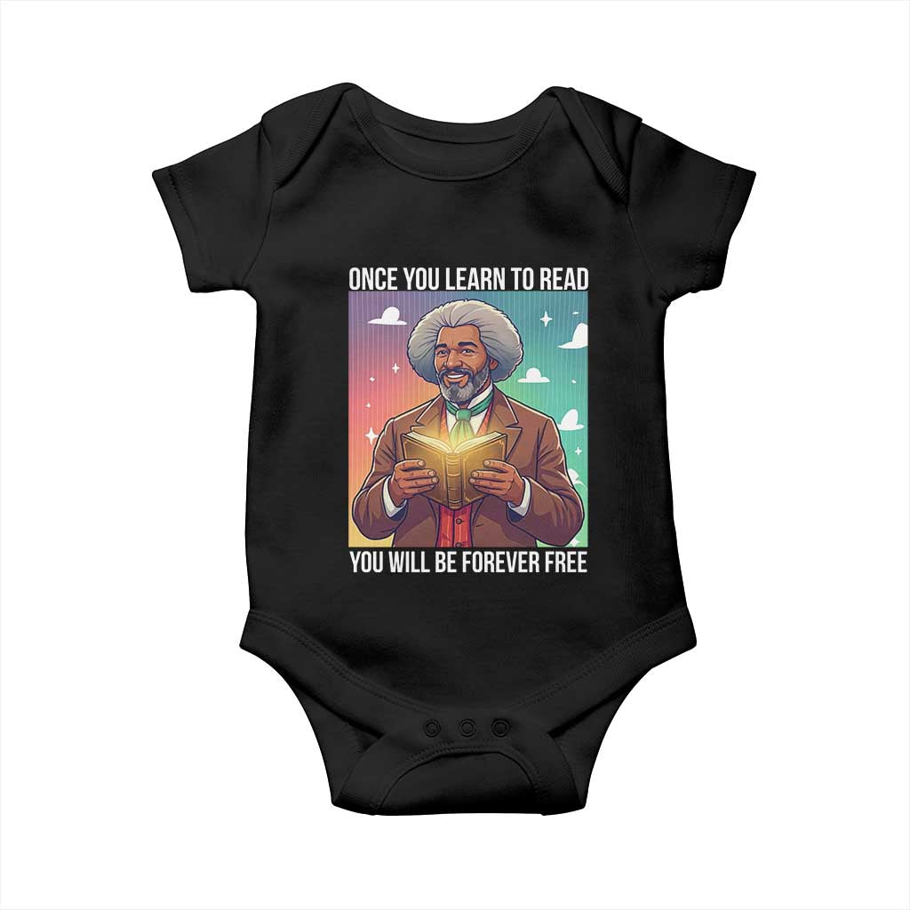 Frederick Douglass Reading And Freedom Baby Onesie African American Heritage TS12 Black Print Your Wear