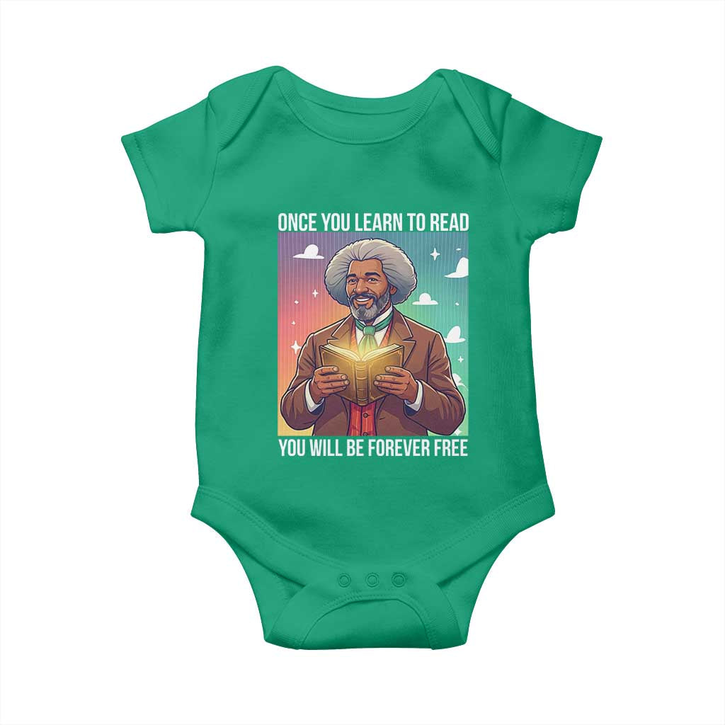 Frederick Douglass Reading And Freedom Baby Onesie African American Heritage TS12 Irish Green Print Your Wear