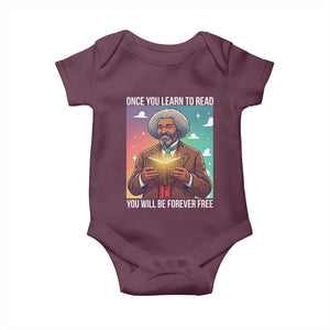 Frederick Douglass Reading And Freedom Baby Onesie African American Heritage TS12 Maroon Print Your Wear