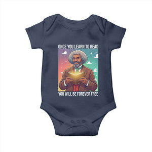 Frederick Douglass Reading And Freedom Baby Onesie African American Heritage TS12 Navy Print Your Wear