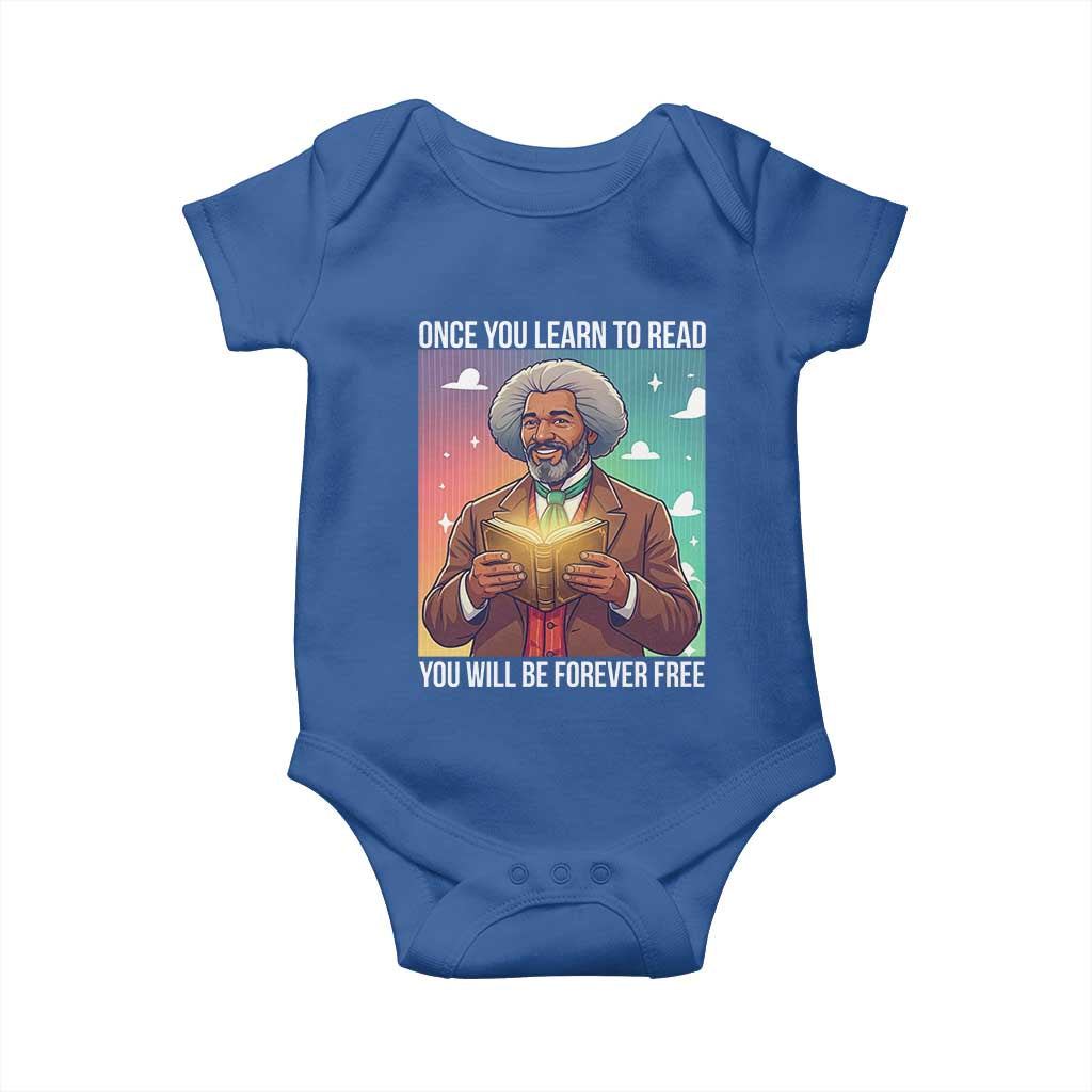 Frederick Douglass Reading And Freedom Baby Onesie African American Heritage TS12 Royal Blue Print Your Wear