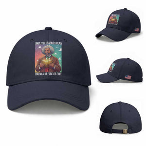 Frederick Douglass Reading And Freedom Baseball Cap African American Heritage TS12 Baseball Cap Universal Fit Navy Print Your Wear