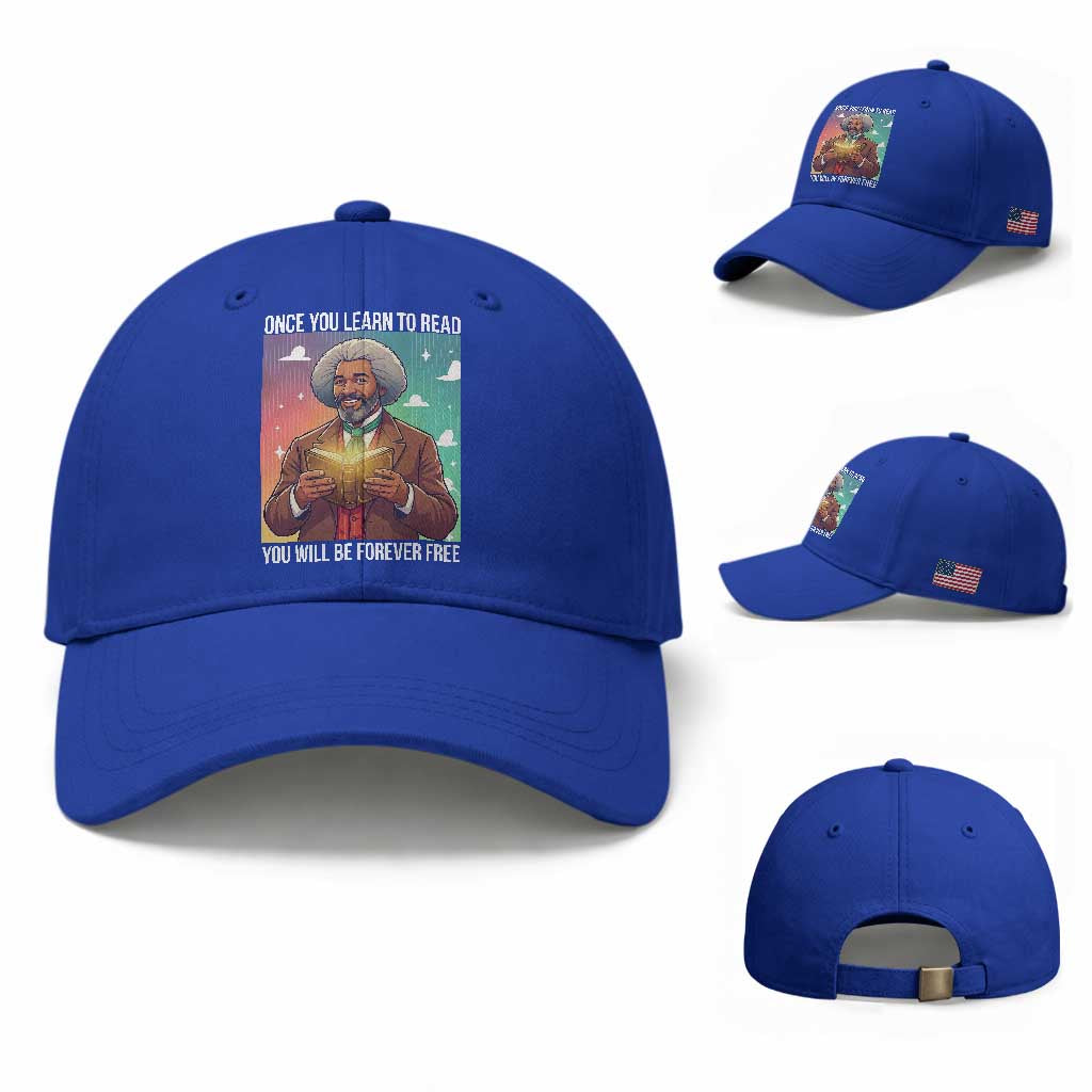 Frederick Douglass Reading And Freedom Baseball Cap African American Heritage TS12 Baseball Cap Universal Fit Royal Blue Print Your Wear