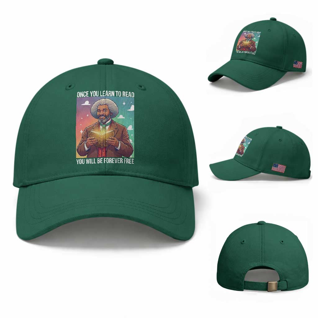 Frederick Douglass Reading And Freedom Baseball Cap African American Heritage TS12 Baseball Cap Universal Fit Irish Green Print Your Wear