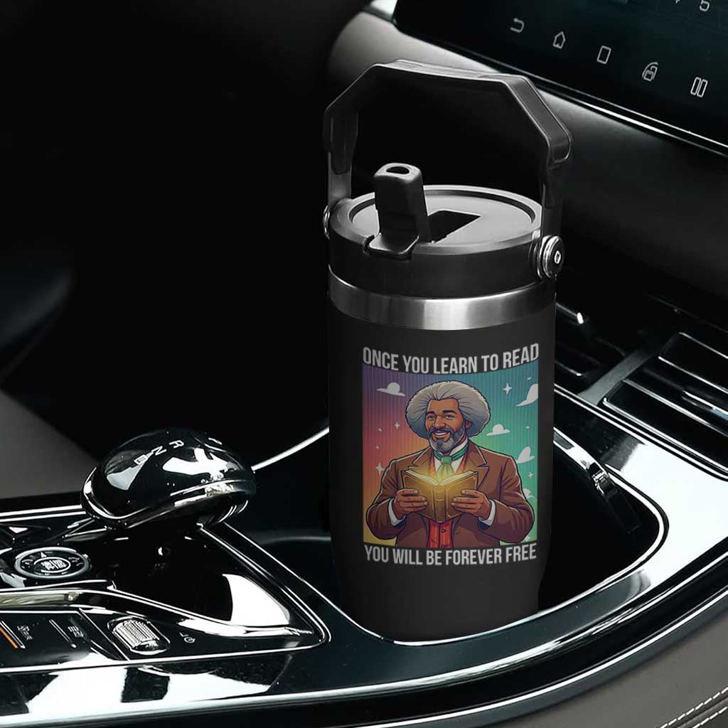 Frederick Douglass Reading And Freedom Flip Straw Tumbler African American Heritage TS12 Print Your Wear