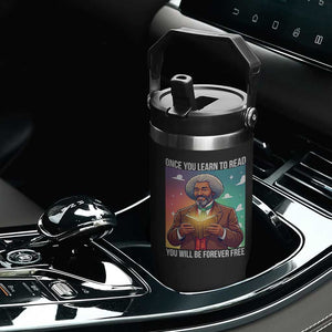 Frederick Douglass Reading And Freedom Flip Straw Tumbler African American Heritage TS12 Print Your Wear