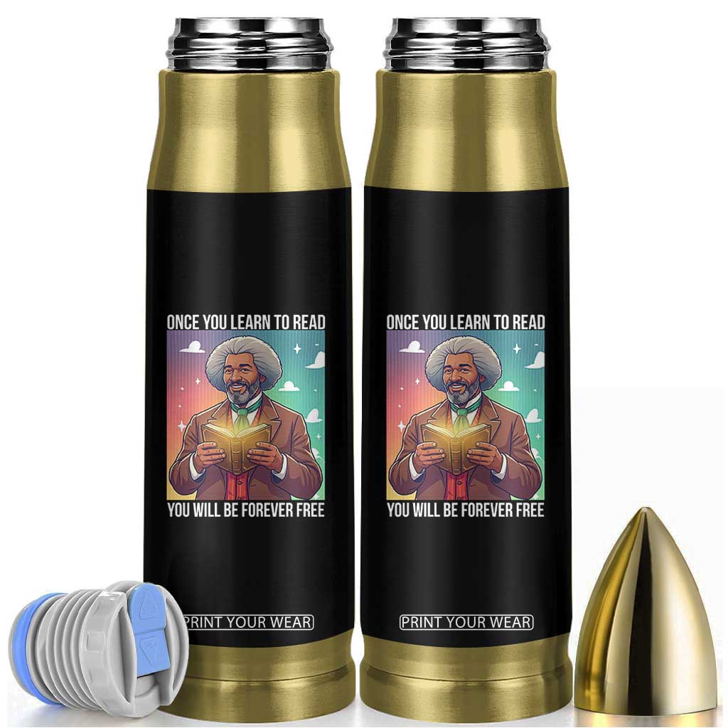 Frederick Douglass Reading And Freedom Bullet Tumbler African American Heritage TS12 Black Print Your Wear