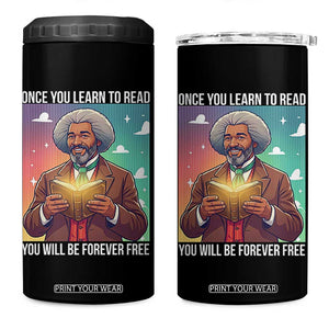 Frederick Douglass Reading And Freedom 4 in 1 Can Cooler Tumbler African American Heritage TS12 One Size: 16 oz Black Print Your Wear