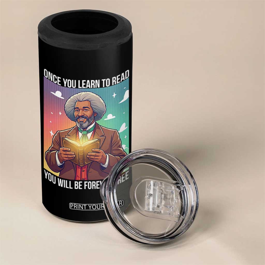 Frederick Douglass Reading And Freedom 4 in 1 Can Cooler Tumbler African American Heritage TS12 Print Your Wear