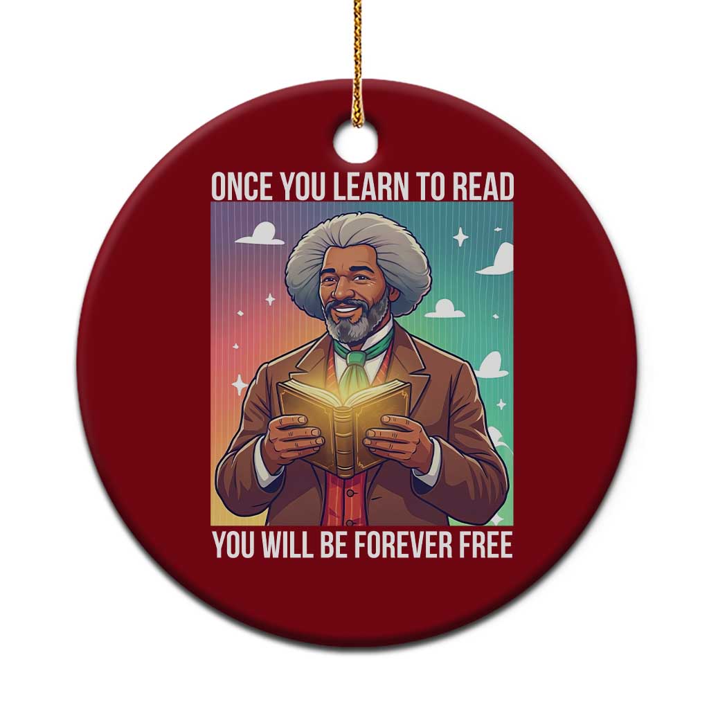 Frederick Douglass Reading And Freedom Ceramic Ornament African American Heritage TS12 1pc Red Print Your Wear