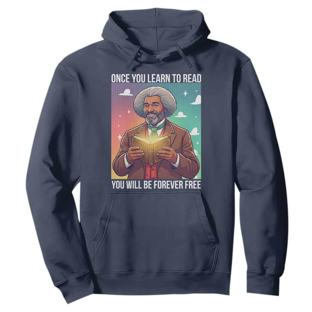 Frederick Douglass Reading And Freedom Hoodie African American Heritage TS12 Navy Print Your Wear