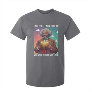 Frederick Douglass Reading And Freedom T Shirt For Kid African American Heritage TS12 Charcoal Print Your Wear