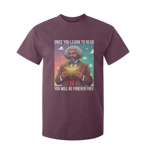 Frederick Douglass Reading And Freedom T Shirt For Kid African American Heritage TS12 Maroon Print Your Wear