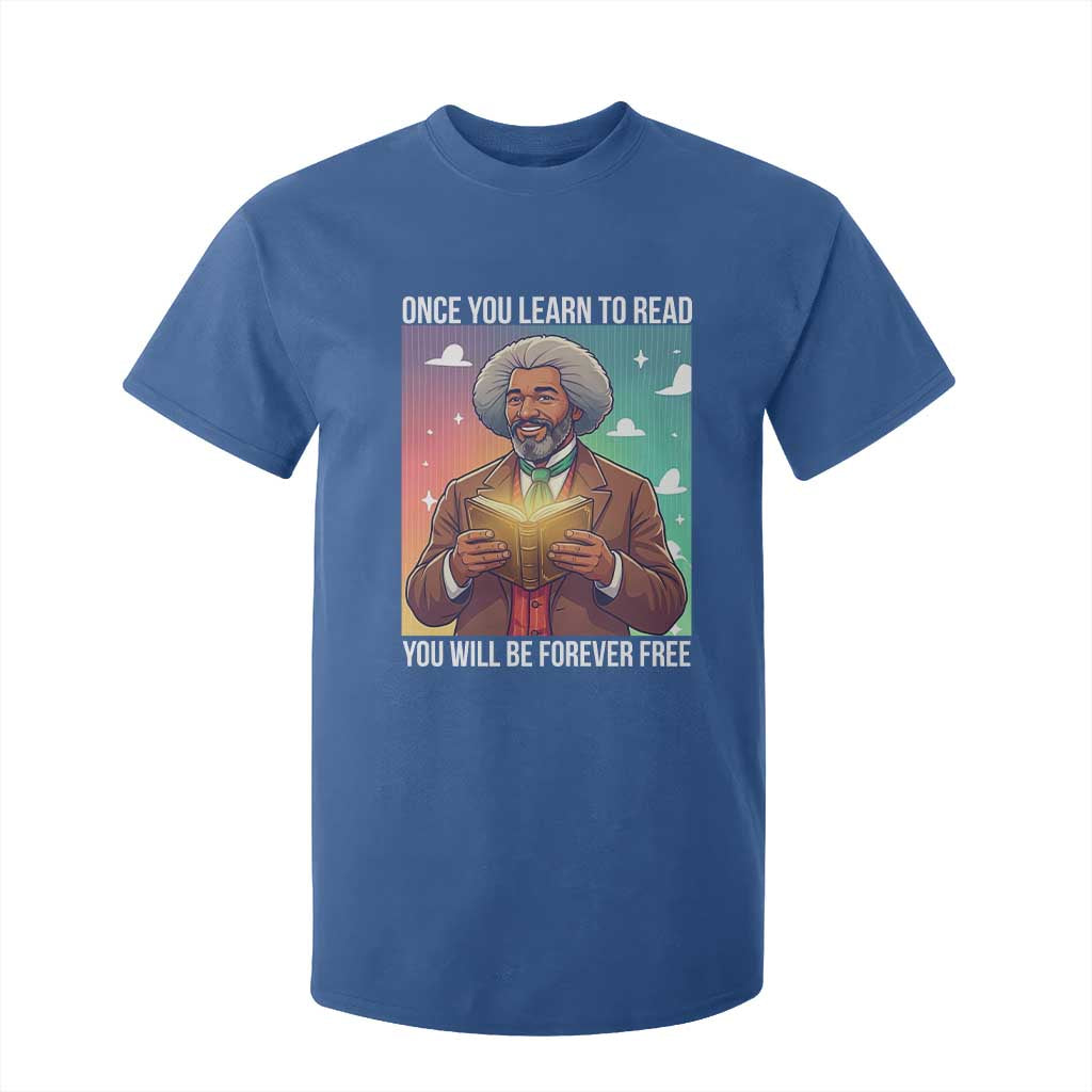 Frederick Douglass Reading And Freedom T Shirt For Kid African American Heritage TS12 Royal Blue Print Your Wear
