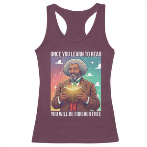 Frederick Douglass Reading And Freedom Racerback Tank Top African American Heritage TS12 Maroon Print Your Wear