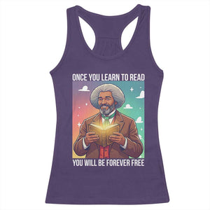 Frederick Douglass Reading And Freedom Racerback Tank Top African American Heritage TS12 Purple Print Your Wear