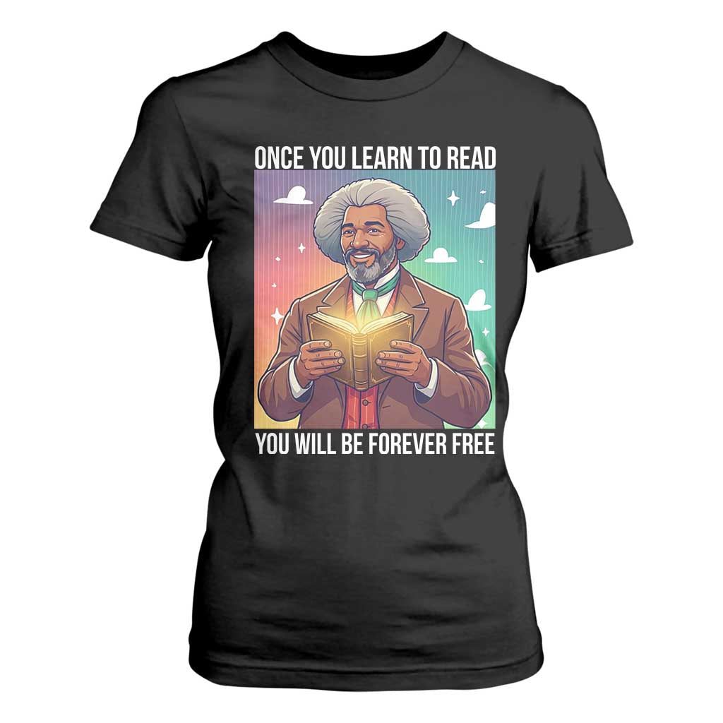 Frederick Douglass Reading And Freedom T Shirt For Women African American Heritage TS12 Black Print Your Wear