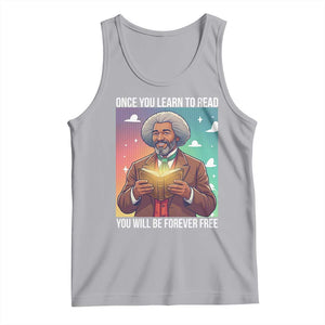 Frederick Douglass Reading And Freedom Tank Top African American Heritage TS12 Athletic Heather Print Your Wear