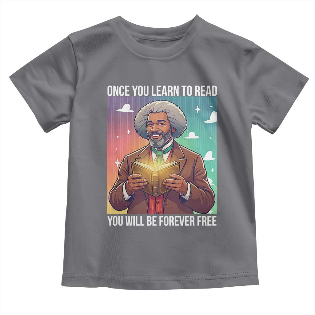 Frederick Douglass Reading And Freedom Toddler T Shirt African American Heritage TS12 Charcoal Print Your Wear