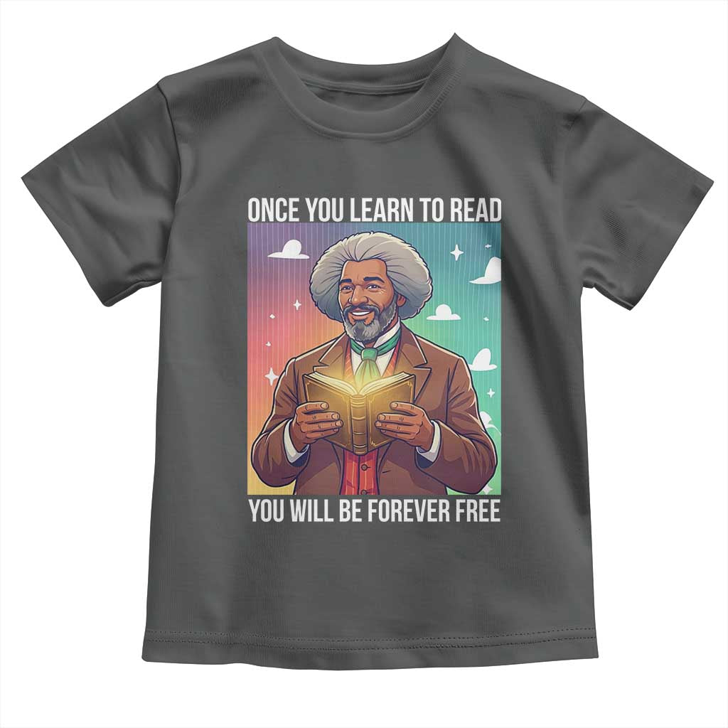 Frederick Douglass Reading And Freedom Toddler T Shirt African American Heritage TS12 Dark Heather Print Your Wear