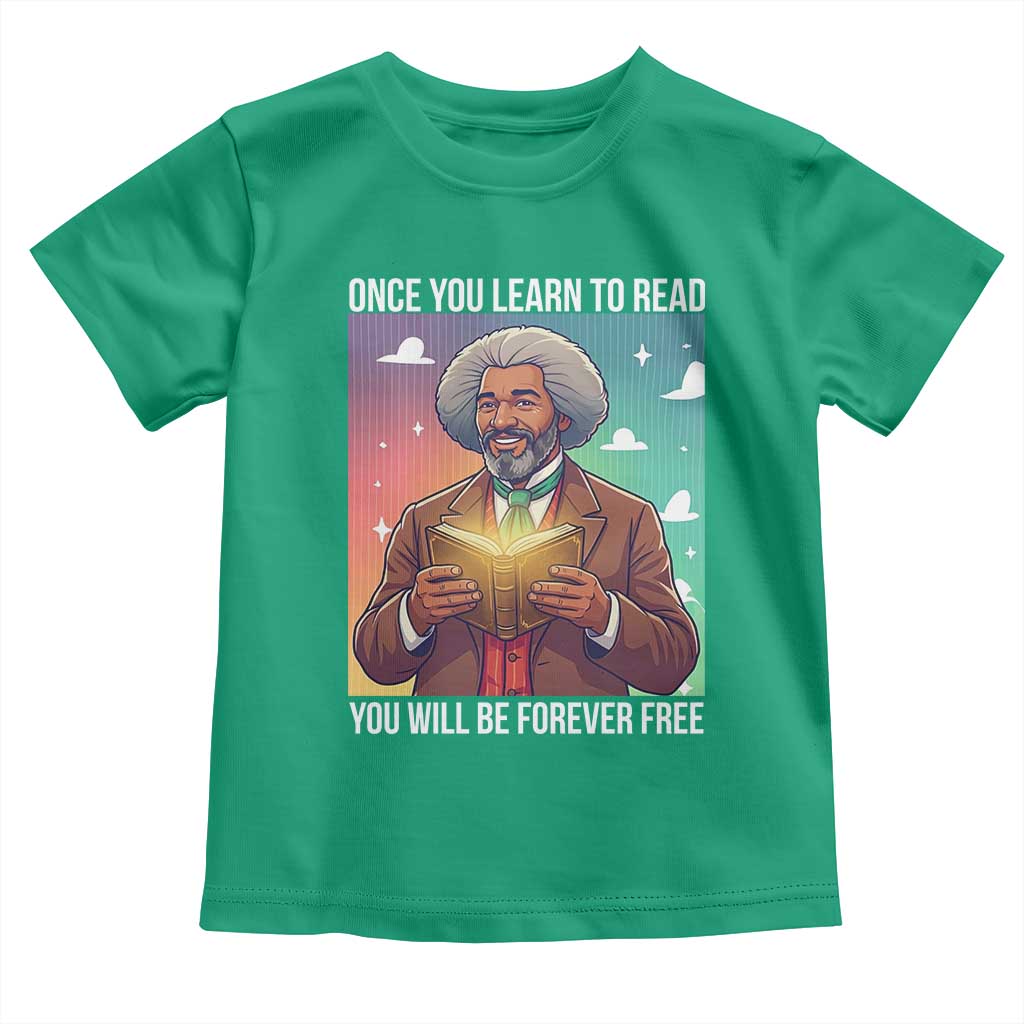 Frederick Douglass Reading And Freedom Toddler T Shirt African American Heritage TS12 Irish Green Print Your Wear