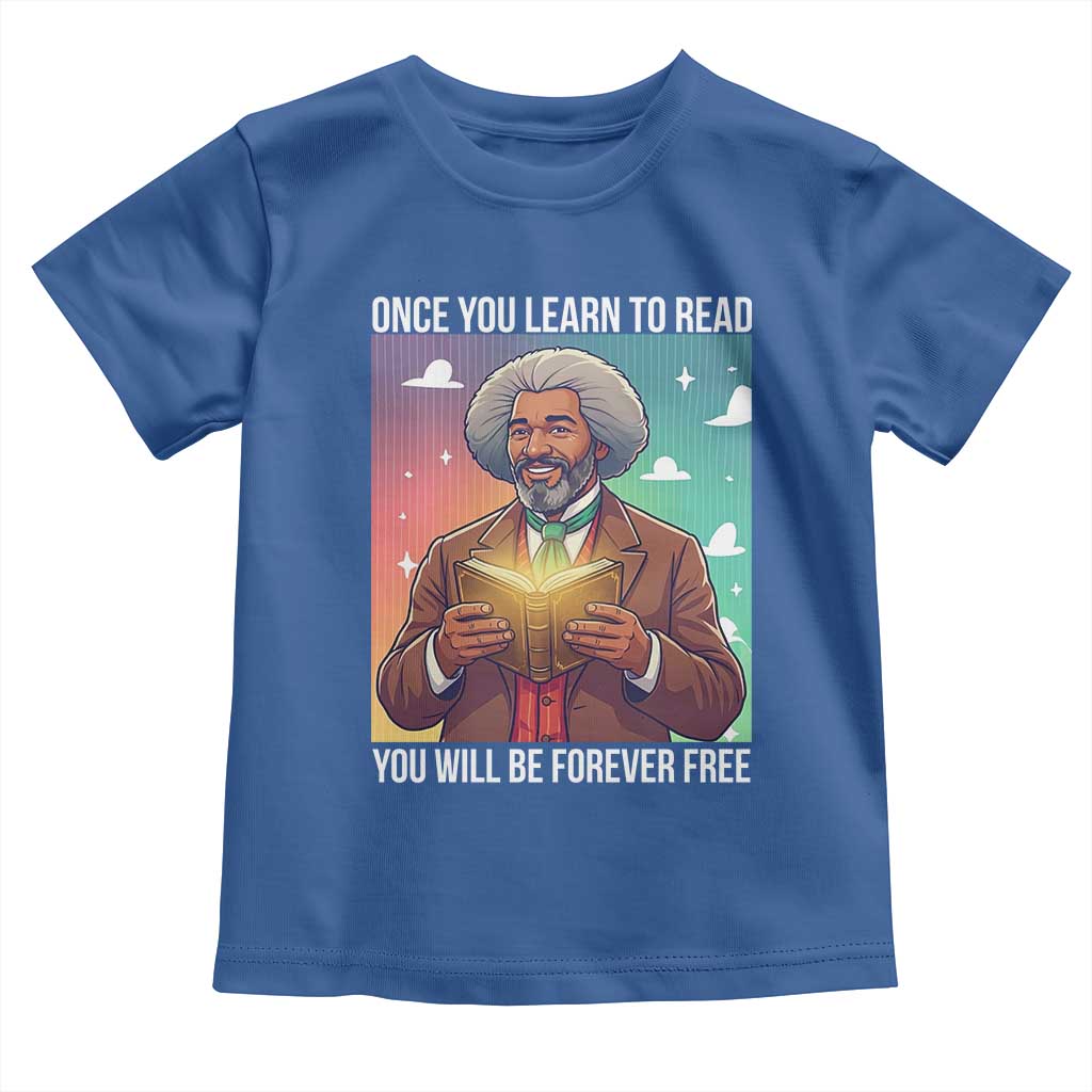 Frederick Douglass Reading And Freedom Toddler T Shirt African American Heritage TS12 Royal Blue Print Your Wear