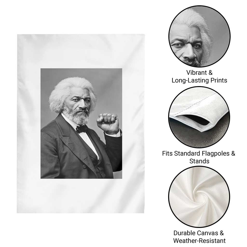 Strong Black History Leader Garden Flag Frederick Douglass Empowerment TS12 Print Your Wear